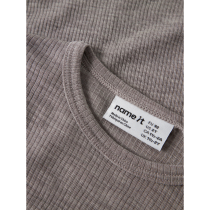 NAME IT Uld Rib Bluse Wax Satellite